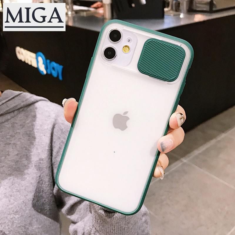 【MigaPlaza】 Camera Lens Protection Phone Case For iPhone 11 11Pro 11Promax SE2020 SE2 XSmax XR X 7 8 6S 6 7plus 8plus Casing Skin Matte Slide Shockproof Protection Cover