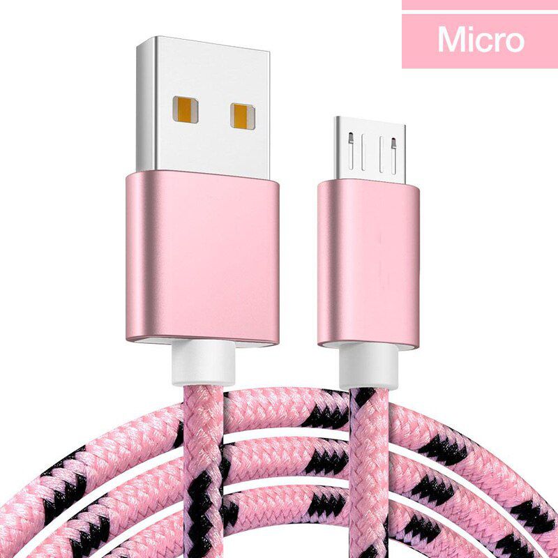 0.25m 1m 2m 3m Micro USB Braided Cable For Huawei Y5 Y6 Y7 Y9 2021 P Smart Plus OPPO A1 A3 A5 A7 A9 A1K A8 Fast Charging Cable