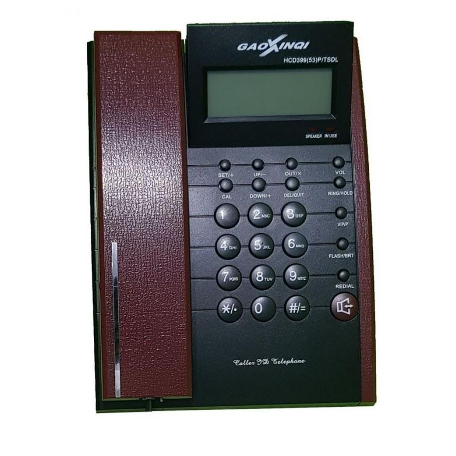 GAOXINQI Telephone HCD39953C, GAOXINQI Land Phone - Black and Maroon
