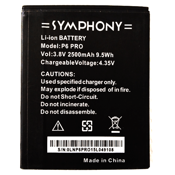 Mobile Battery For Symphony P6 Pro Battery