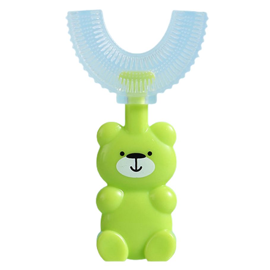 U-Shape Bear Design Children Toothbrush Silicone Eliminate Bad Breath Newborn Toothbrush Gum Care Tool