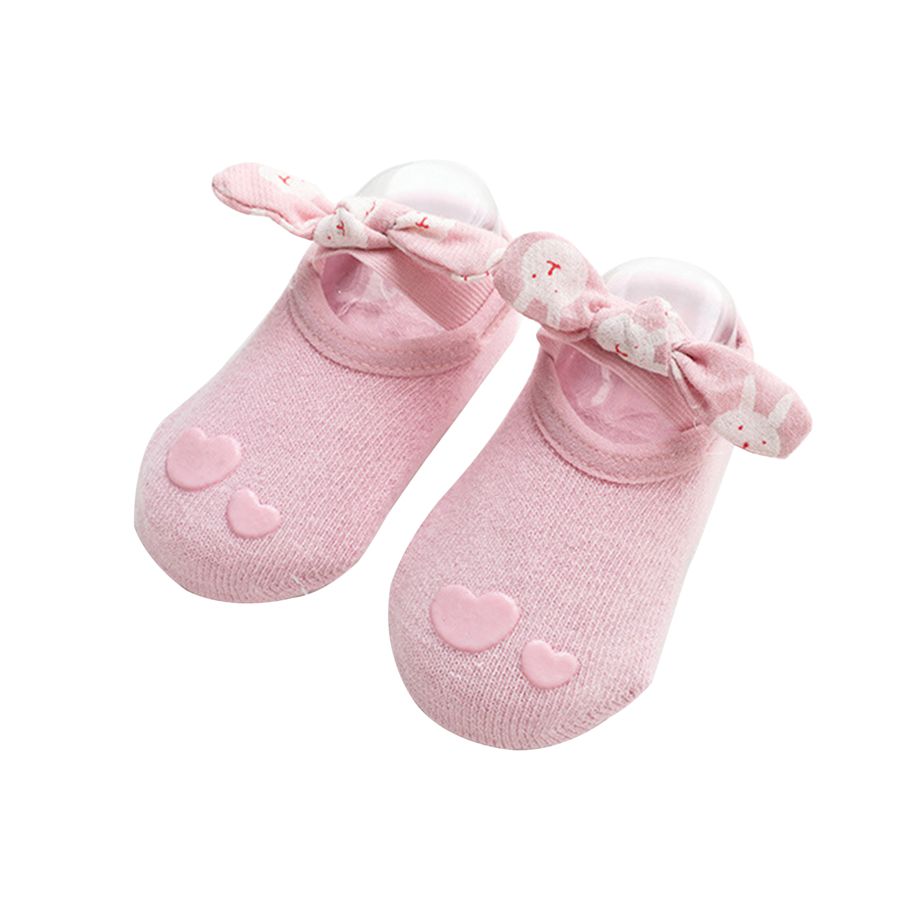 1 Pair Floor Socks Solid Color Anti-skid Breathable Baby Girls Slip Socks for Household