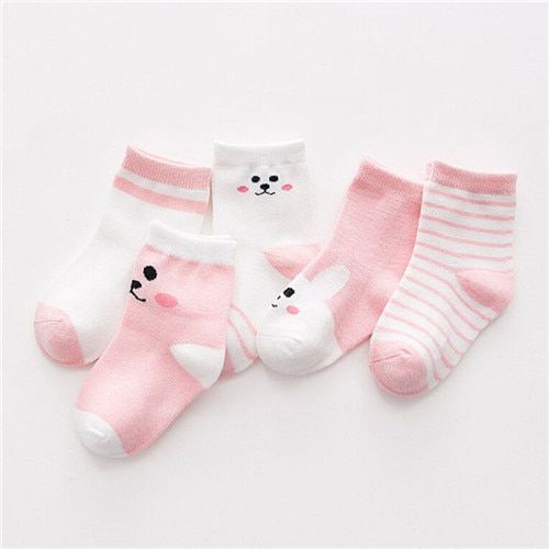 Lawadka 5Pairs/lot Cotton Striped Baby Socks Newborn Baby Boys Girls Sock Cute Toddler Kid Socks Size XSandS