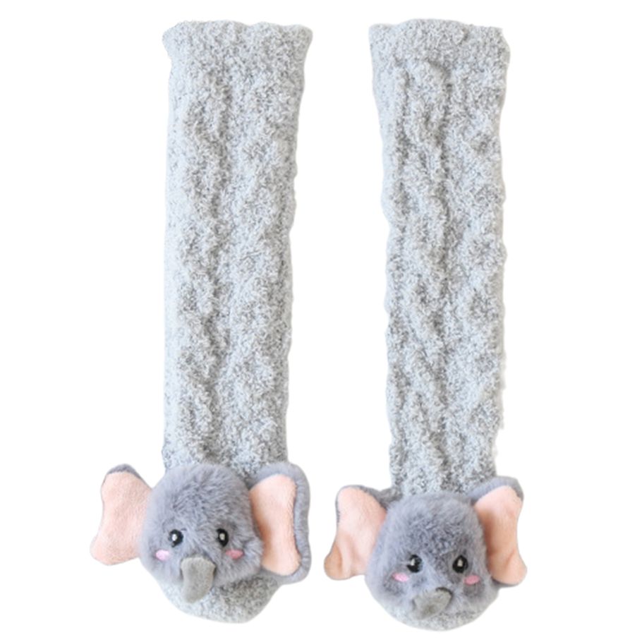 1 Pair Newborn Socks Super Soft High Elastic Nylon Knee High Long Lovely Baby Socks for Home