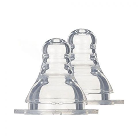 Feeding Liquid Silicone Nipple Pacifier Nibbler for Baby Bottle Replace -apple.bear (( 2 PCS ))