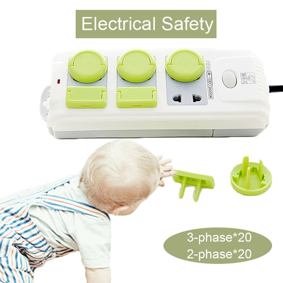 40Pcs/Box Baby Safety Infant Plastic Anti-electric Shock Guard Socket protection cover Electrical Safety Safety Plugs Outlet Protector
