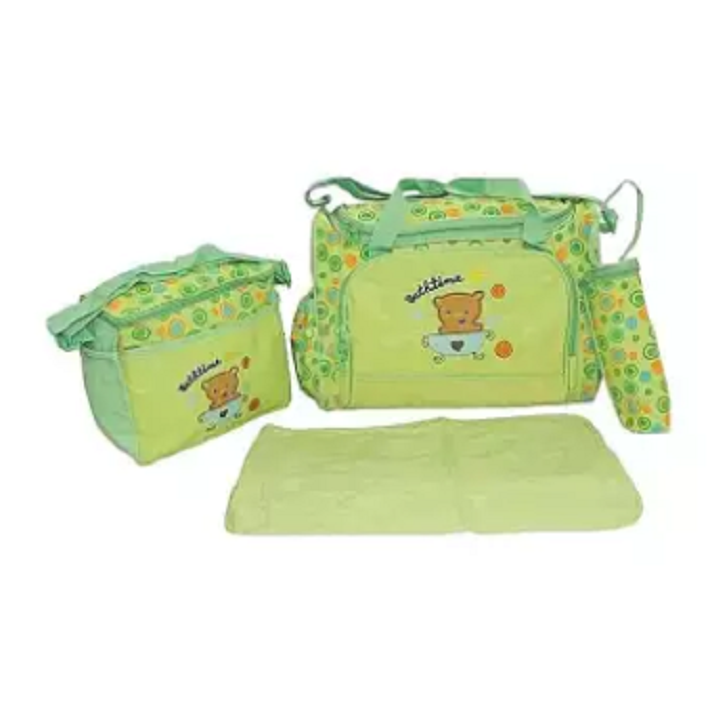 Multi-function Baby Diaper Bag -Green and Yellow