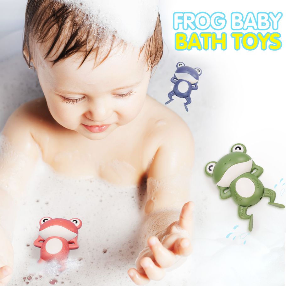 Baby Bath  Paddle Frog Wind Up Clockwork  Swimming Pool Water Game Summer Beach  0-3 Years Animals Crab Frog for Children Water  Gifts