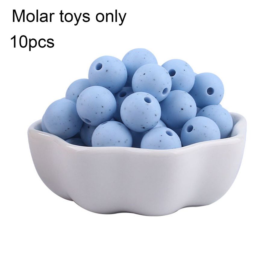 10Pcs 12mm Solid Color Silicone Bead Multi-purpose Lightweight Reliable Practical Teething Round Bead for Baby Products