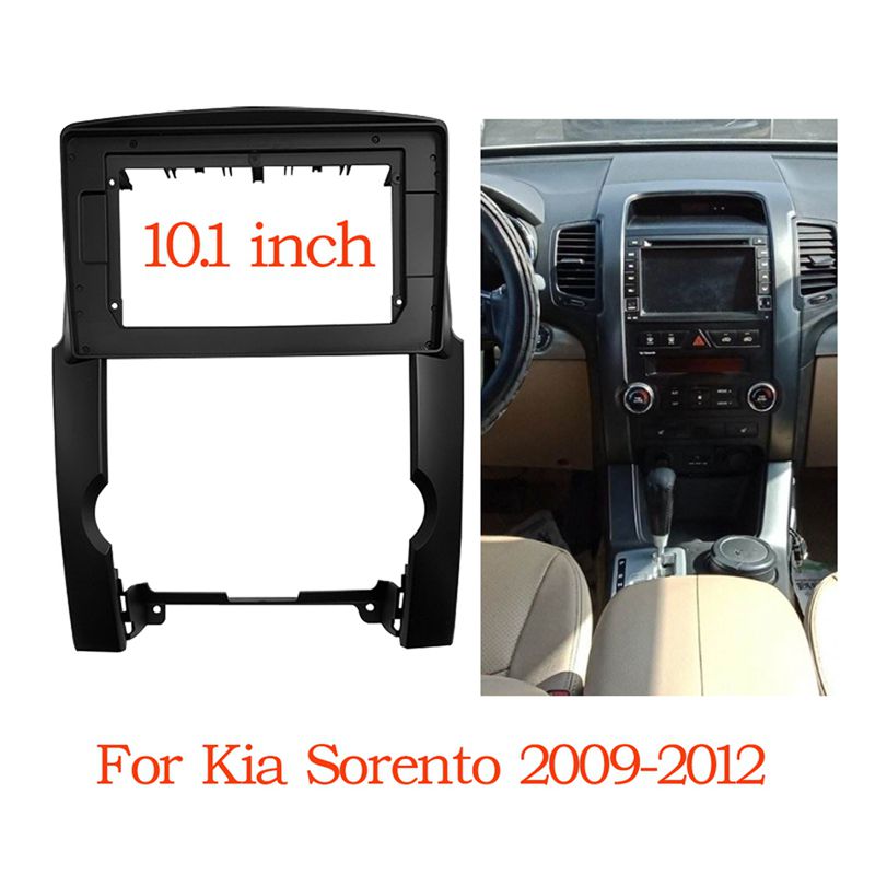 10.1 Inch 2 Din Car Stereo Radio Fascia Dash Player DVD Adapter Frame Panel for Kia Sorento 2009-2012