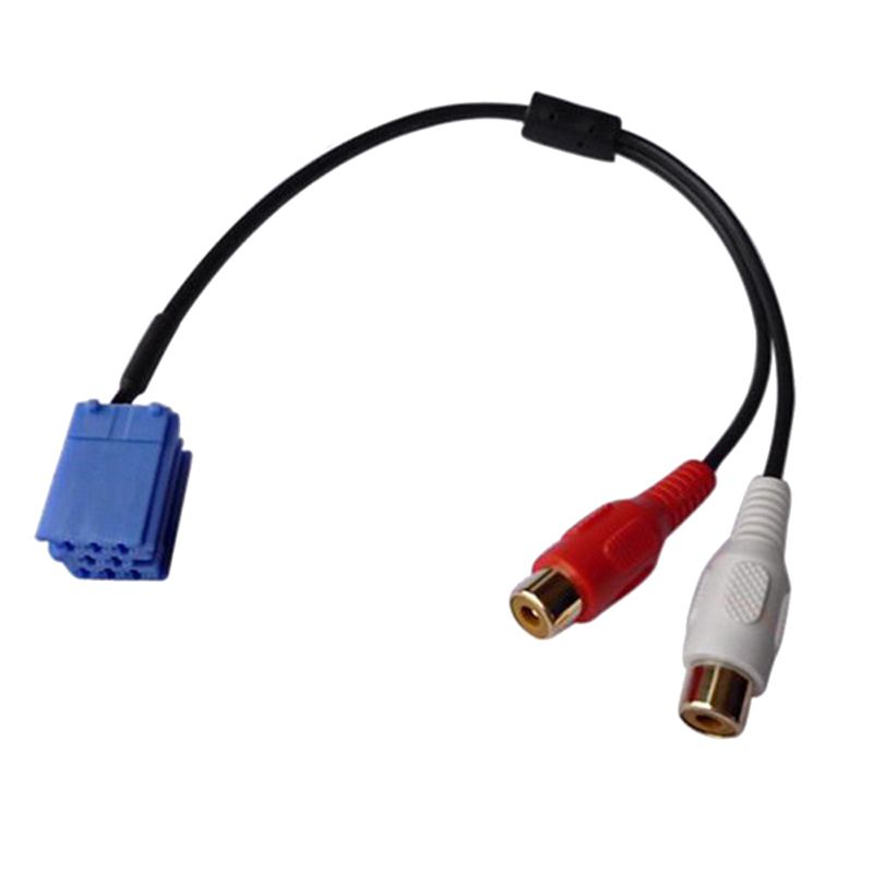 JAERBEE Car Mini ISO 8 Pin RCA Cable Adapter for Bla-Punkt CD Changer for AUDI