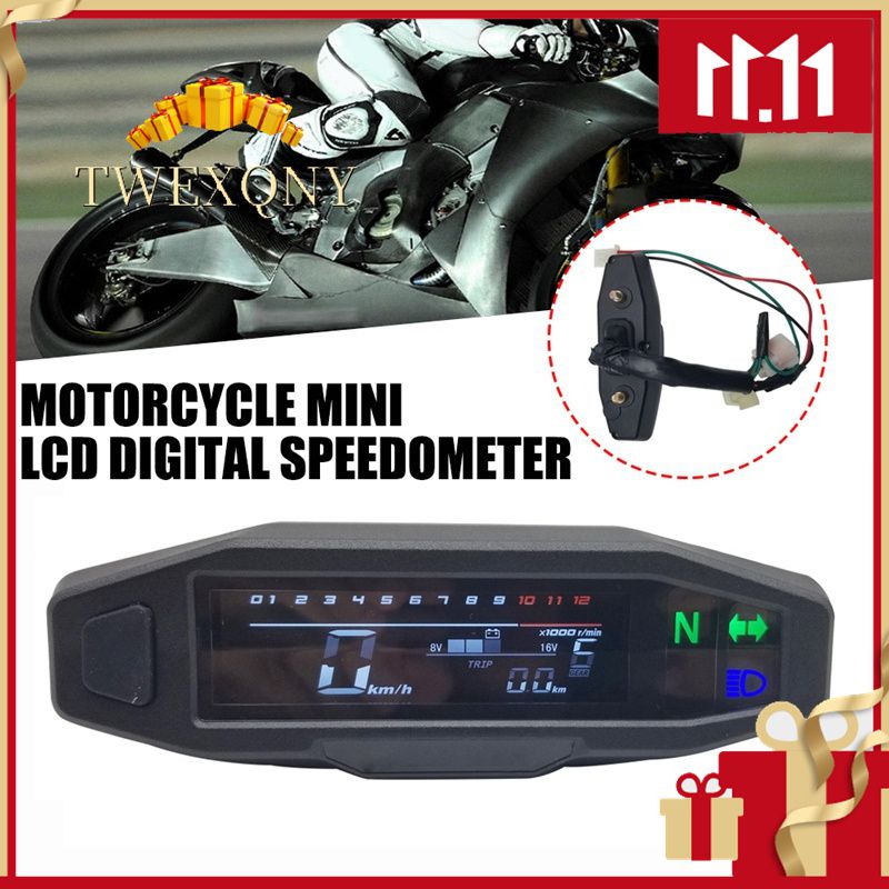 Universal Motorcycle L Digital Speedometer Mini Motorcycle Meter Carburetor Meter Motorcycle Odometer