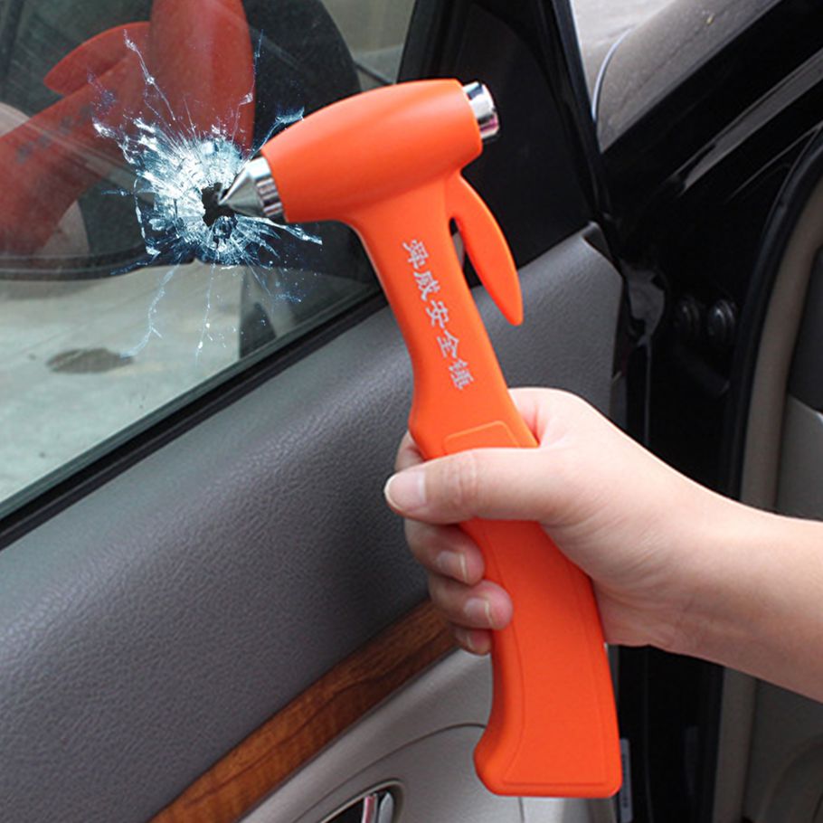 SHUNWEI SD-3501 Seat Belt Cutter Window Breaker Auto Rescue Tool Ideal Plastic Shell Car Safety Emergency Hammer with Adhesive Tape And Fixation Frame