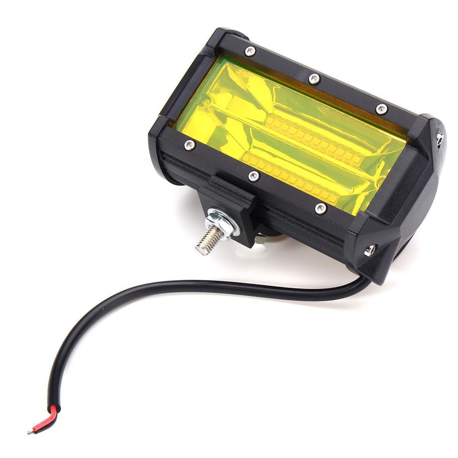 5Inch 24LED 4380LM Truck Work Light Bar Driving Fog Lamp Offroad Car SUV (Yellow)