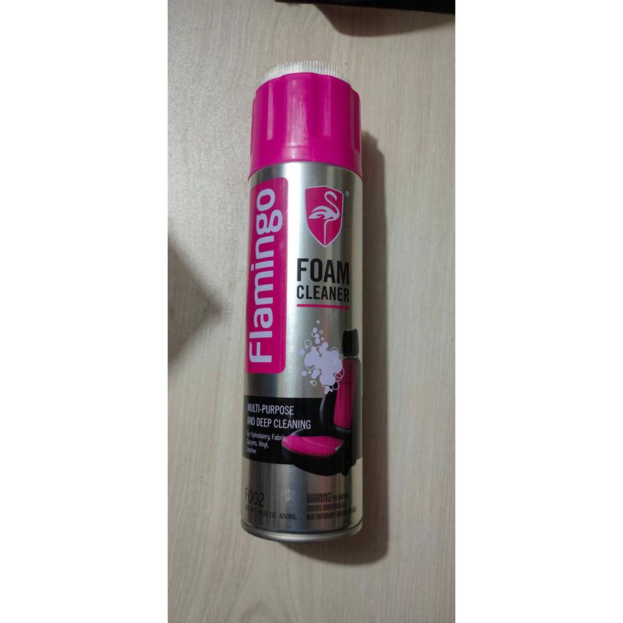 Flamingo Multi-Purpose Foam Cleaner with Brush– 650 ml, Dry Wash Foam Cleaner Spray