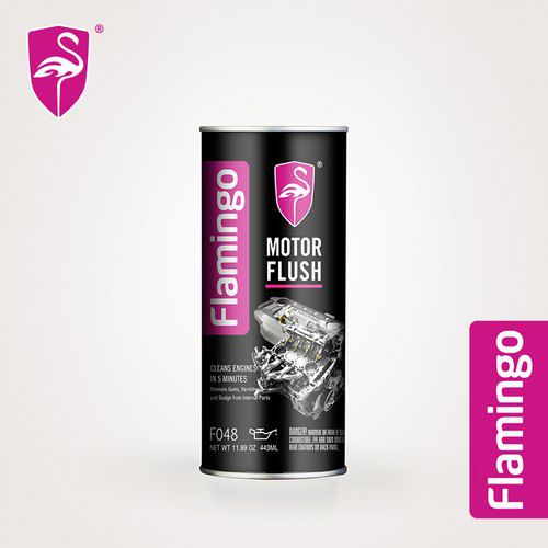 Flamingo Motor Flush Engine Cleaner (Engine Flush) for Motorcycle/Car/Bus/Truck, Remove gums, varnishes and sludge from internal parts All Petrol, Octen, Cng & Diesel Engine-443 ML