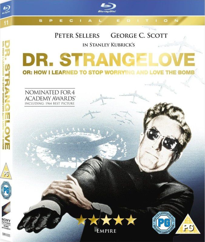 Dr. Strangelove or: How I Learned to Stop Worrying and Love the Bomb Blu-ray [1964] [Stanley Kubrick Collection] [B&W Fim With Slipcover] [UK Imported] [Region Free]  (Blu-ray English)