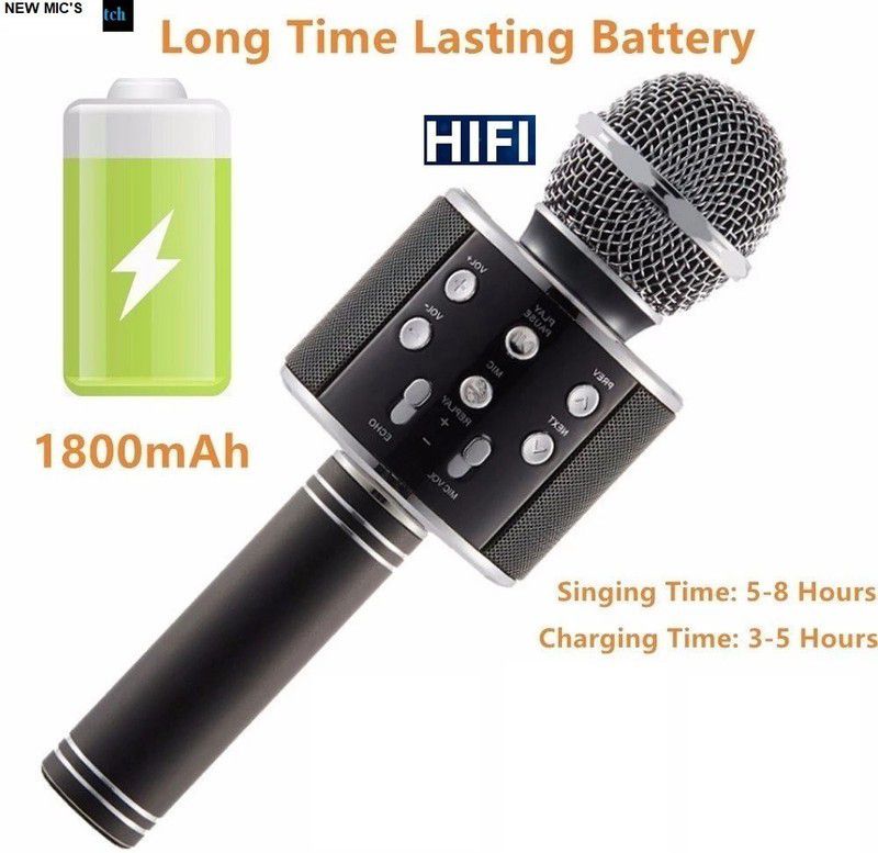 Bashaam S893 ULTRA WS858_Wireless Karaoke Mic For Singing and Blogging(pack of 1) Microphone