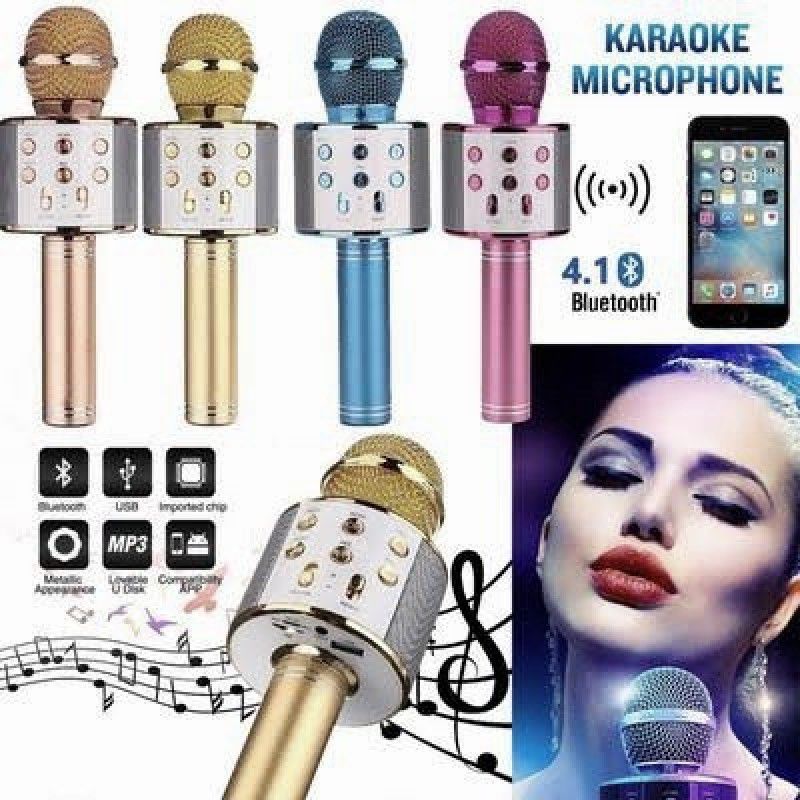 jorugo WS-858 handheld stylish mic with bluetooth connectivity (colors may vary) Microphone