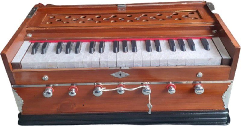RAJA RAM AND SONS MUSIC MALL Harmonium 7 stopper, double bellow, 440hz tuning 3.2 Octave Hand Pumped Harmonium  (Two Fold Bellow, Bass Reed)
