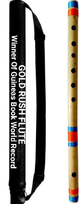 Gold Rush G Natural Base Scale Professional Right Hand Size Bansuri 26 Inch Bamboo Flute  (68.5 cm)