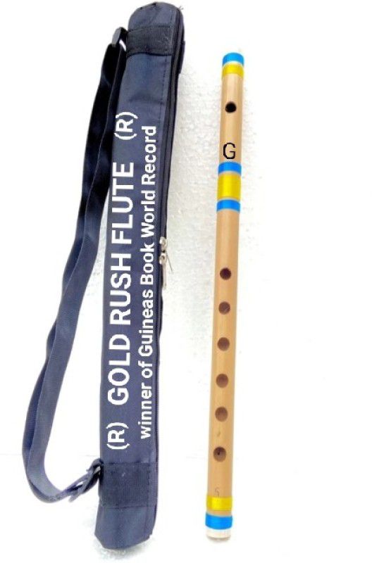 Gold Rush G Tune Scale Medium Six Holes Beginners Bansuri Well Tune 17 inch Size Bamboo Flute  (45 cm)