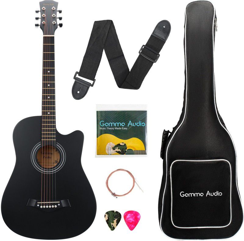 GAMMA AUDIO QD-H38Q-J Acoustic Guitar Basswood Plastic  (Black)