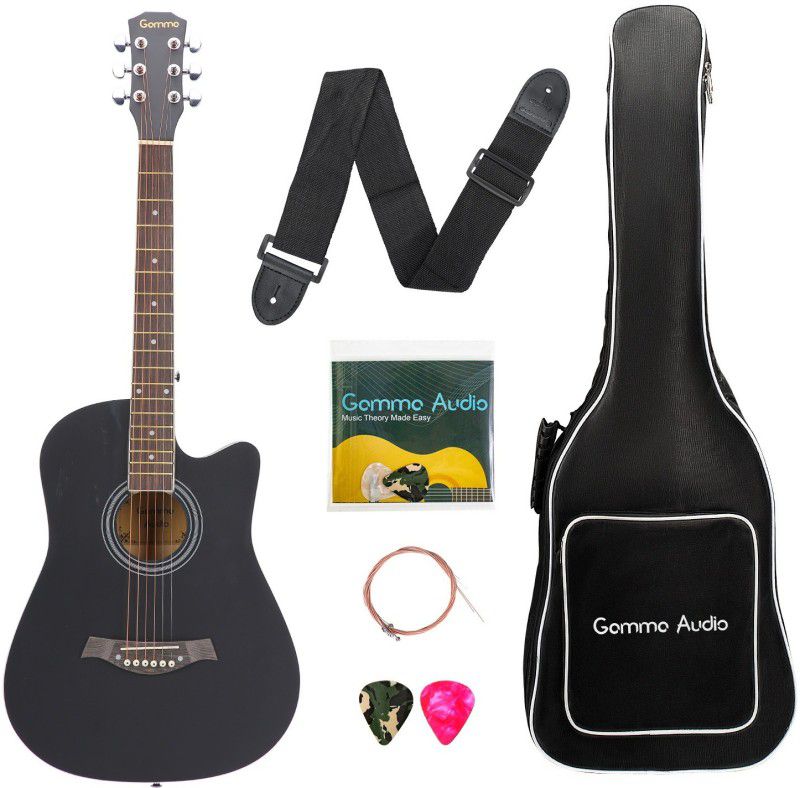 GAMMA AUDIO YD-D38Q Acoustic Guitar Spruce Plastic  (Black)