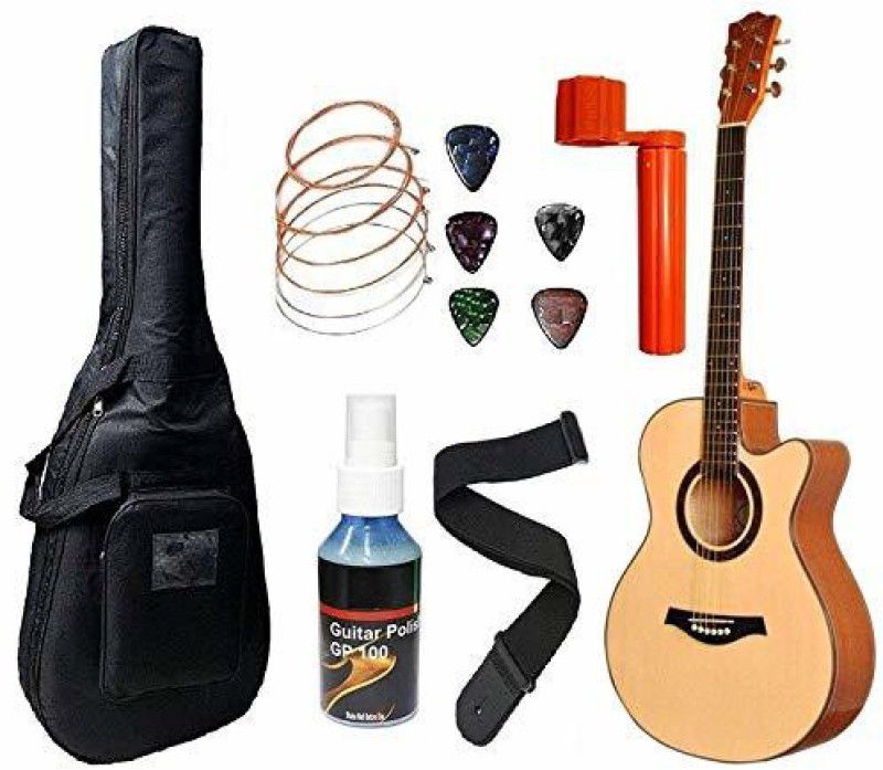 Xtag Natural Professional Acoustic Guitar Spruce Rosewood Right Hand Orientation  (Multicolor)