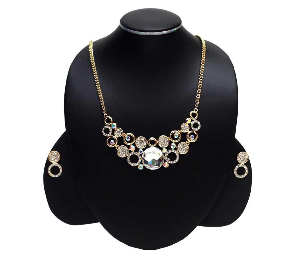 Gold Plated 2 layer Necklace Set - JS 201