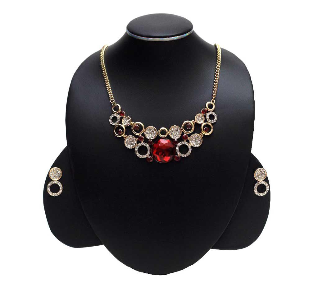 Gold Plated 2 layer Necklace Set - JS 202