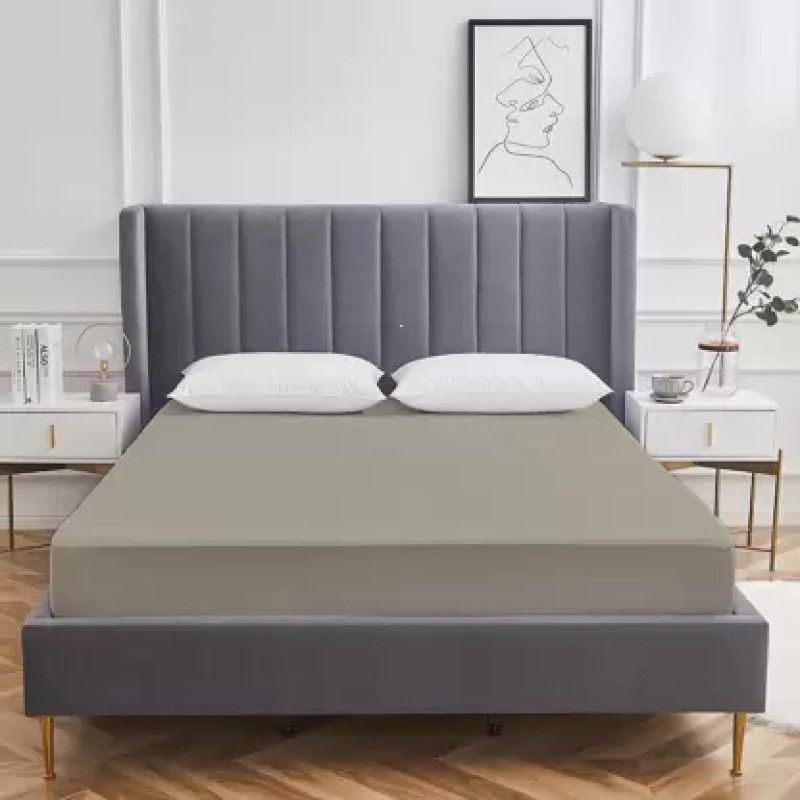 Dream Angel Fitted Queen Size Waterproof Mattress Cover  (Grey)