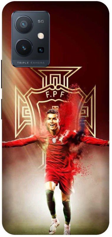 PHONE WALEY.COM Back Cover for VIVO Y75 (5G) , V2142 , Ronaldo, Cristiano, Football, Printed Back Cover  (Red, Hard Case, Pack of: 1)