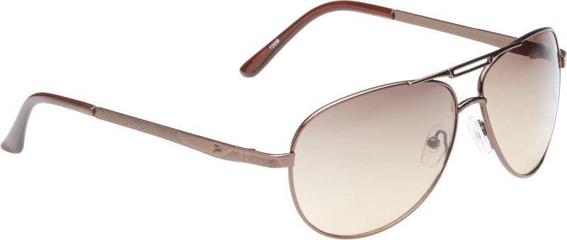 Gradient, UV Protection Aviator, Round, Oval Sunglasses (Free Size)  (For Men & Women, Brown)