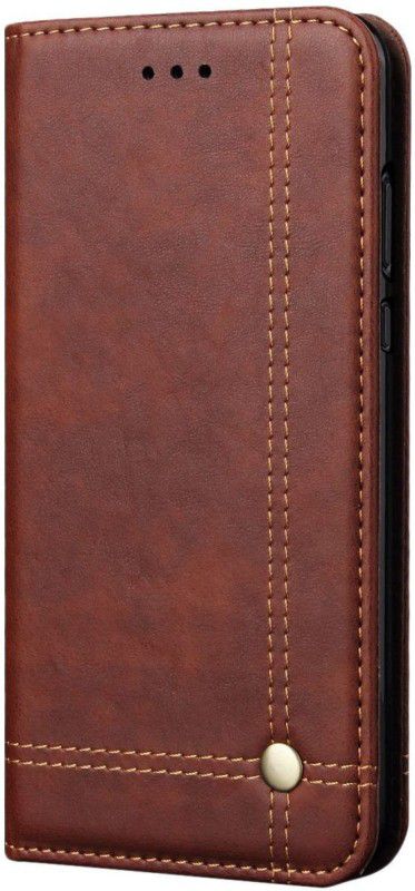 Swan Wallet Case Cover for Samsung Galaxy A6+ / Galaxy A6 PLUS  (Brown, Dual Protection)