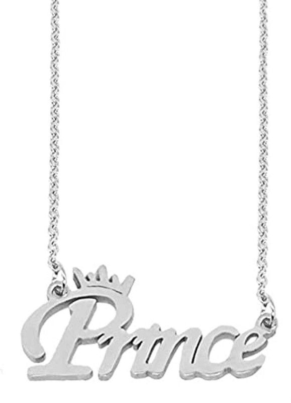 Stainless Steel Prince Letter Silver Necklace Pendant Sterling Silver Stainless Steel Pendant