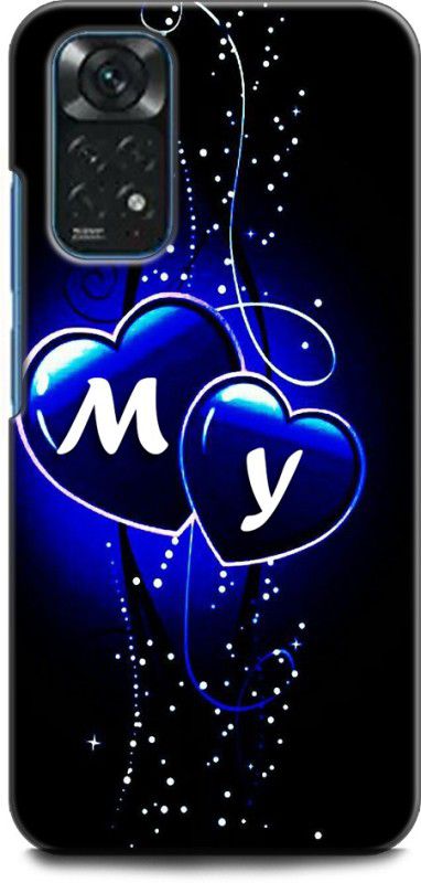 WallCraft Back Cover for Redmi Note 11S M Y, M LOVES Y, NAME, ALPHABET, MY LOVE, HART, BLUE  (Multicolor, Dual Protection, Pack of: 1)