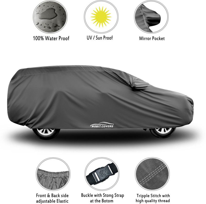 XAFO Car Cover For Volkswagen Polo Cross (With Mirror Pockets)  (Grey)