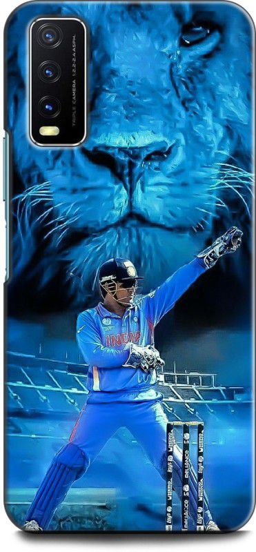 Dronk Back Cover for Vivo Y20A, V2101 MS DHONI, MAHENDRA SINGH DHONI, INDIA, CRICKET, SPORTS  (Multicolor, Dual Protection, Pack of: 1)