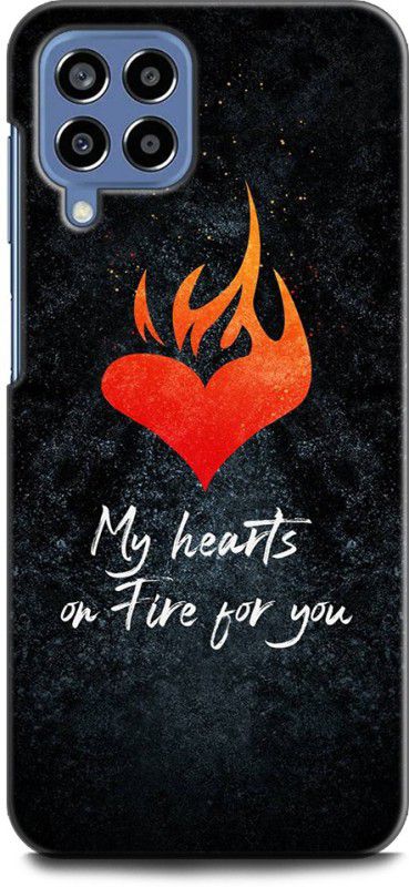 WallCraft Back Cover for SAMSUNG Galaxy M33 5G MY HEART FIRE FOR YOU, LOVE, QUOTES, POSITIVE  (Multicolor, Dual Protection, Pack of: 1)