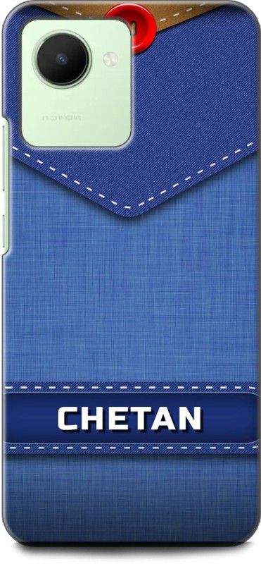 WallCraft Back Cover for Realme Narzo 50i Prime, RMX3506 CHETAN NAME, C, LETTER, BLUE, JEANS, ALPHABET, DESIGN  (Multicolor, Dual Protection, Pack of: 1)