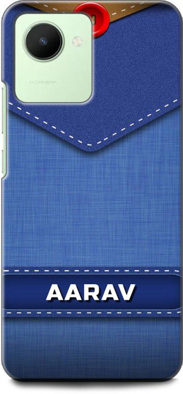WallCraft Back Cover for Realme Narzo 50i Prime, RMX3506 AARAV NAME, A, LETTER, BLUE, JEANS, ALPHABET, DESIGN  (Multicolor, Dual Protection, Pack of: 1)