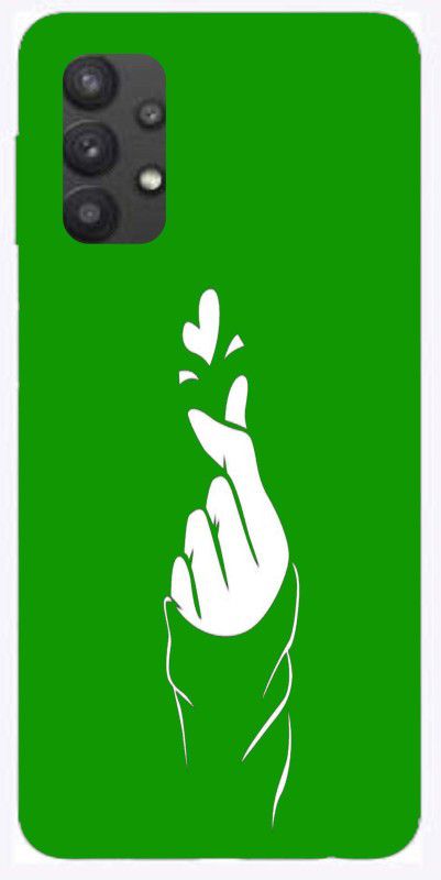 PrintKing Back Cover for SAMSUNG Galaxy M32 5G  (Green, White, Grip Case, Silicon, Pack of: 1)