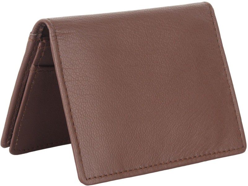 Men Brown Genuine Leather RFID Wallet - Mini  (15 Card Slots)
