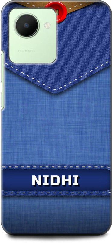 WallCraft Back Cover for Realme C30, RMX3581 NIDHI NAME, N LETTER, BLUE, JEANS, ALPHABET, DESIGN  (Multicolor, Dual Protection, Pack of: 1)