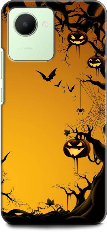 WallCraft Back Cover for Realme C30s, RMX3690 HELLOWEEN HOUSE, MOON, PUMPKIN, HAUNTED, DARK  (Multicolor, Dual Protection, Pack of: 1)
