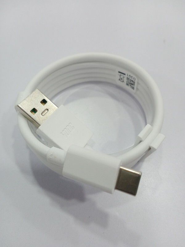 RRBC USB Type C Cable 6.5 A 1.00257999999996 m Copper Braiding c type data cable for mobile vivo  (Compatible with For Quick Fast Charging Type C Data Cable 1.1 m USB Type C Cable Super Fast, White, One Cable)
