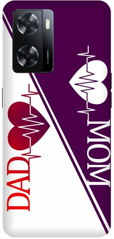 Dimora Back Cover for OPPO A57, MOM DAD LOVE MOTHER FATHER  (Purple, Hard Case, Pack of: 1)