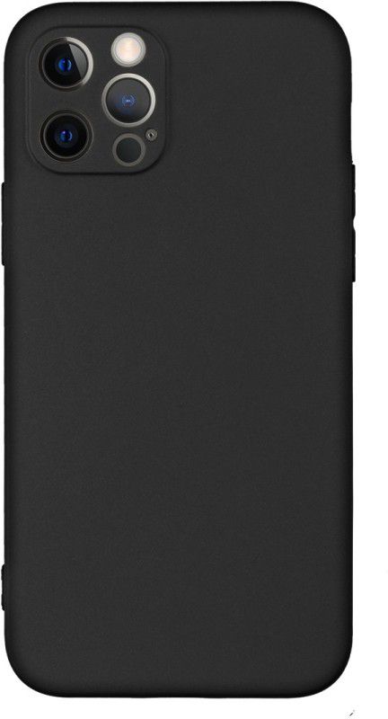 7printzone Back Cover for APPLE IPHONE 12 PRO  (Black, Flexible, Silicon)