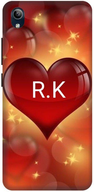 PHONE WALEY.COM Back Cover for VIVO Y91i , VIVO 1820 ,RK, R LOVES K,RK NAME, RK Love Printed  (Yellow, Hard Case, Pack of: 1)